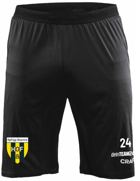 Bayern Hof - Trainingshose Kurz Kinder schwarz mit Logo