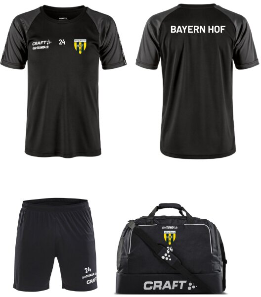Bayern Hof - Trainingsset Herren kurz+Sporttasche 75 Liter